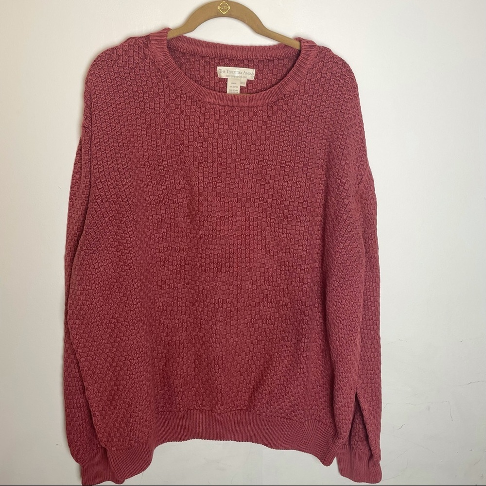 The Territory Ahead Auburn Waffle Knit Crewneck Size XXL